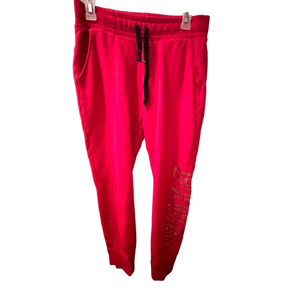 Victorias Secret Pink Red Jogger Sweatpants Size S